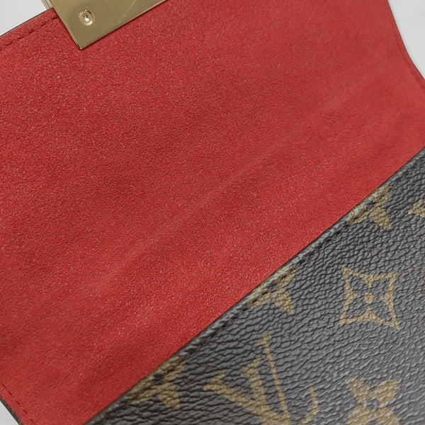 LOCKY BB Monogram Coated Canvas Red