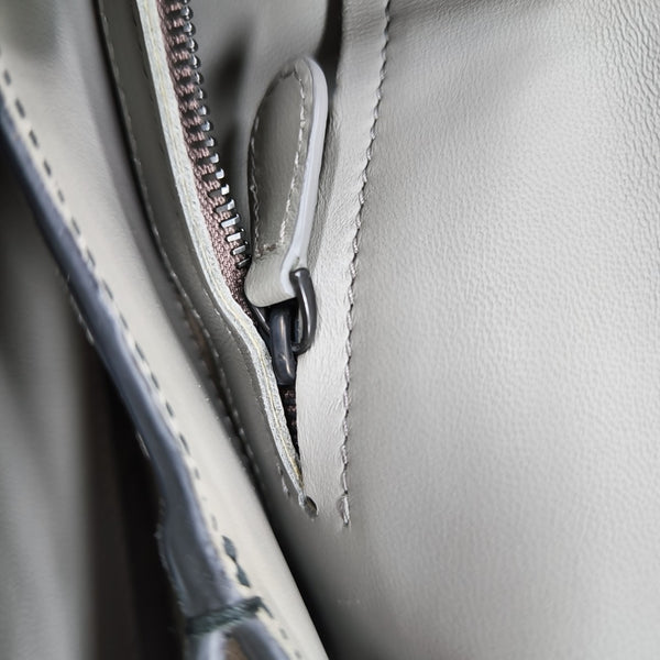 Piazza Medium Calfskin Gray