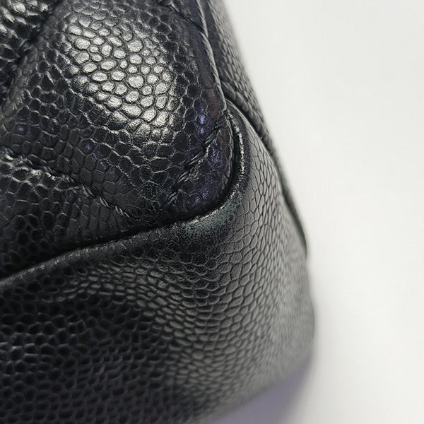 CHANEL PST Quilted Grained Calfskin Black