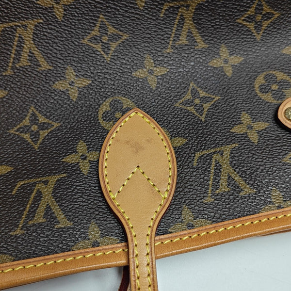 NEVERFULL MM Monogram Coated Canvas Brown