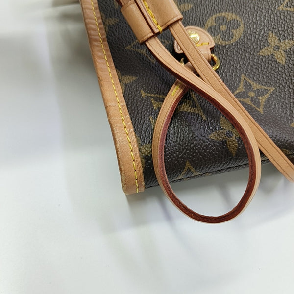 NEVERFULL MM Monogram Coated Canvas Brown
