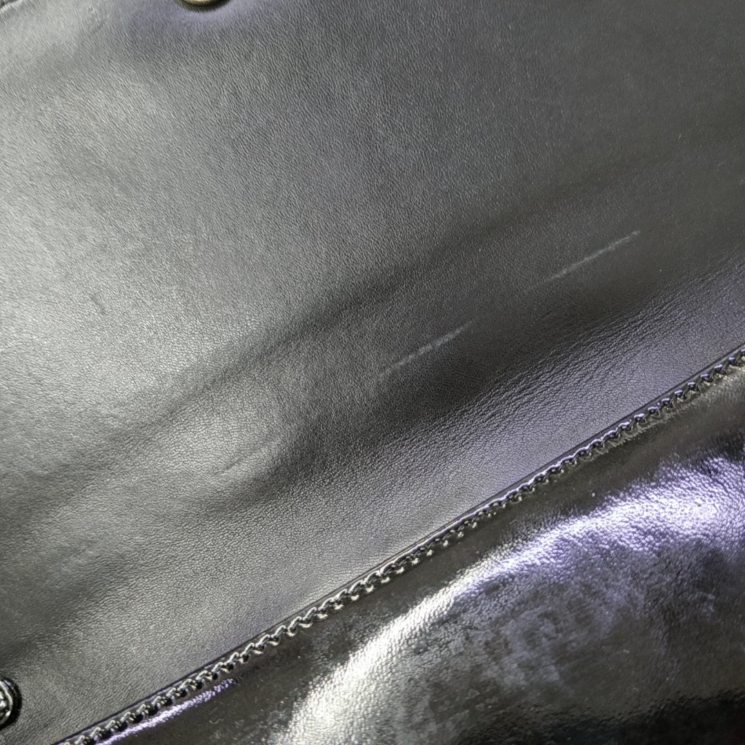 Lady Dior Medium Cannage Patent Leather Black