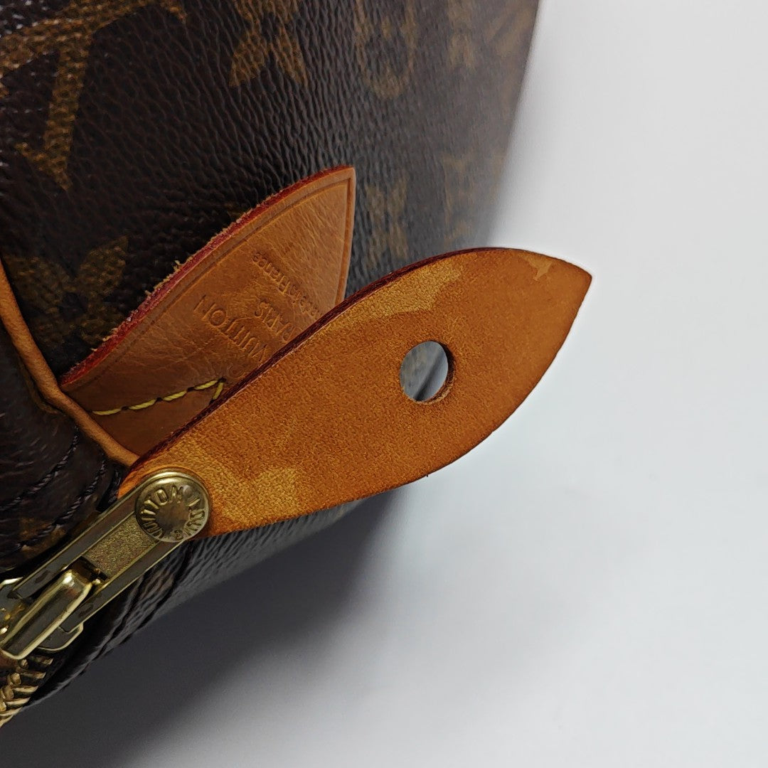 SPEEDY 30 Monogram Coated Canvas Brown