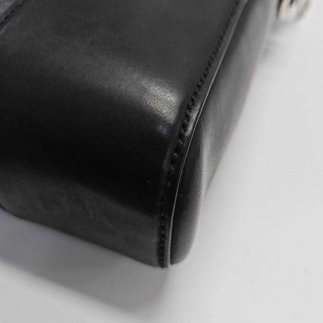 Monogram Coated Canvas Shoulder Bag Black