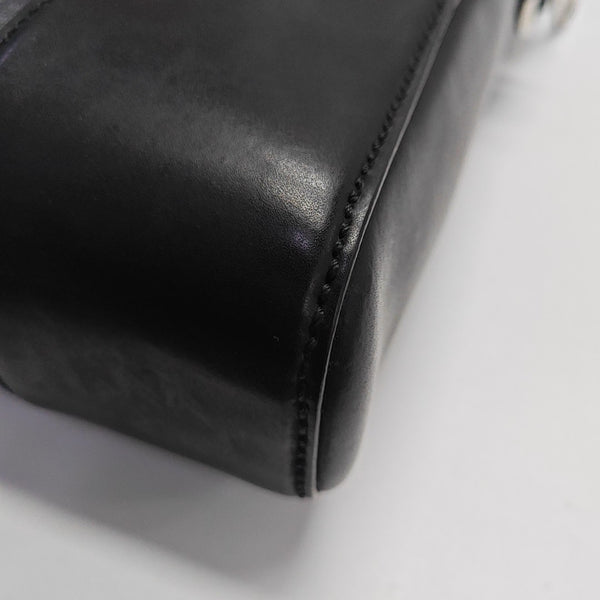 Monogram Coated Canvas Shoulder Bag Black