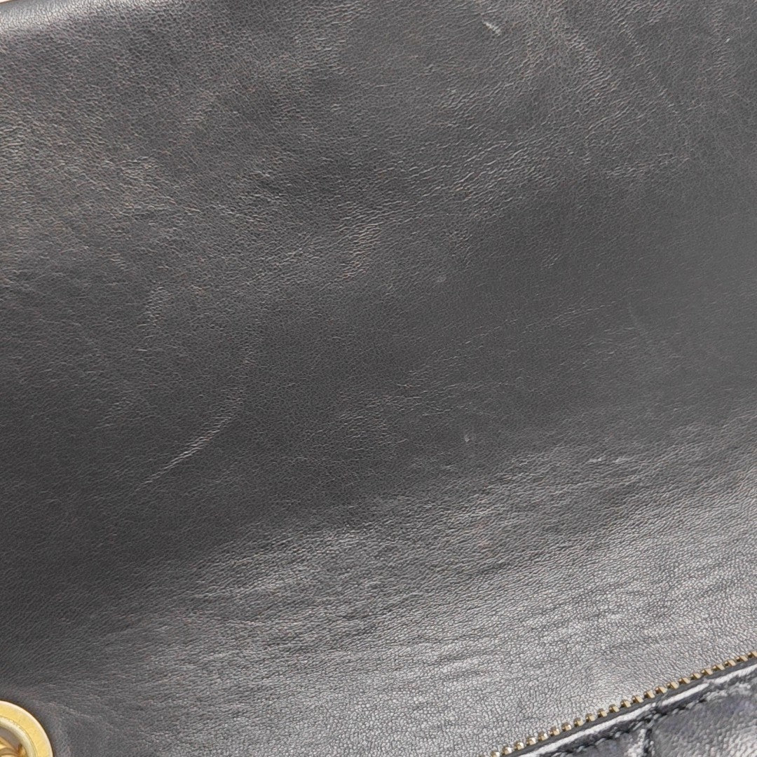 Quilted Lambskin Shoulder Bag Small Black