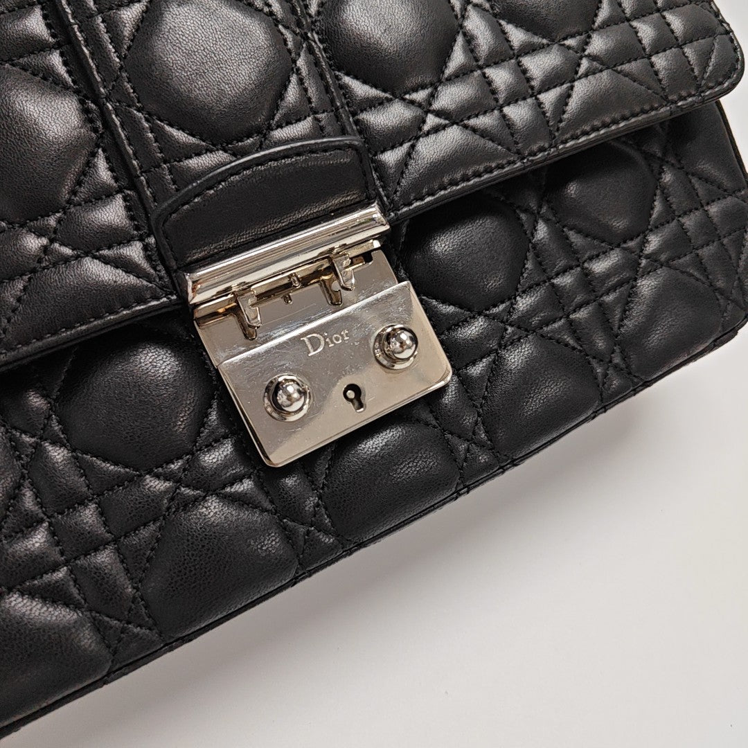 Miss Dior Cannage Lambskin Black