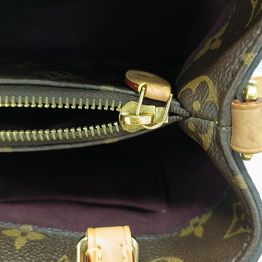 MONTAIGNE BB Monogram Coated Canvas Brown