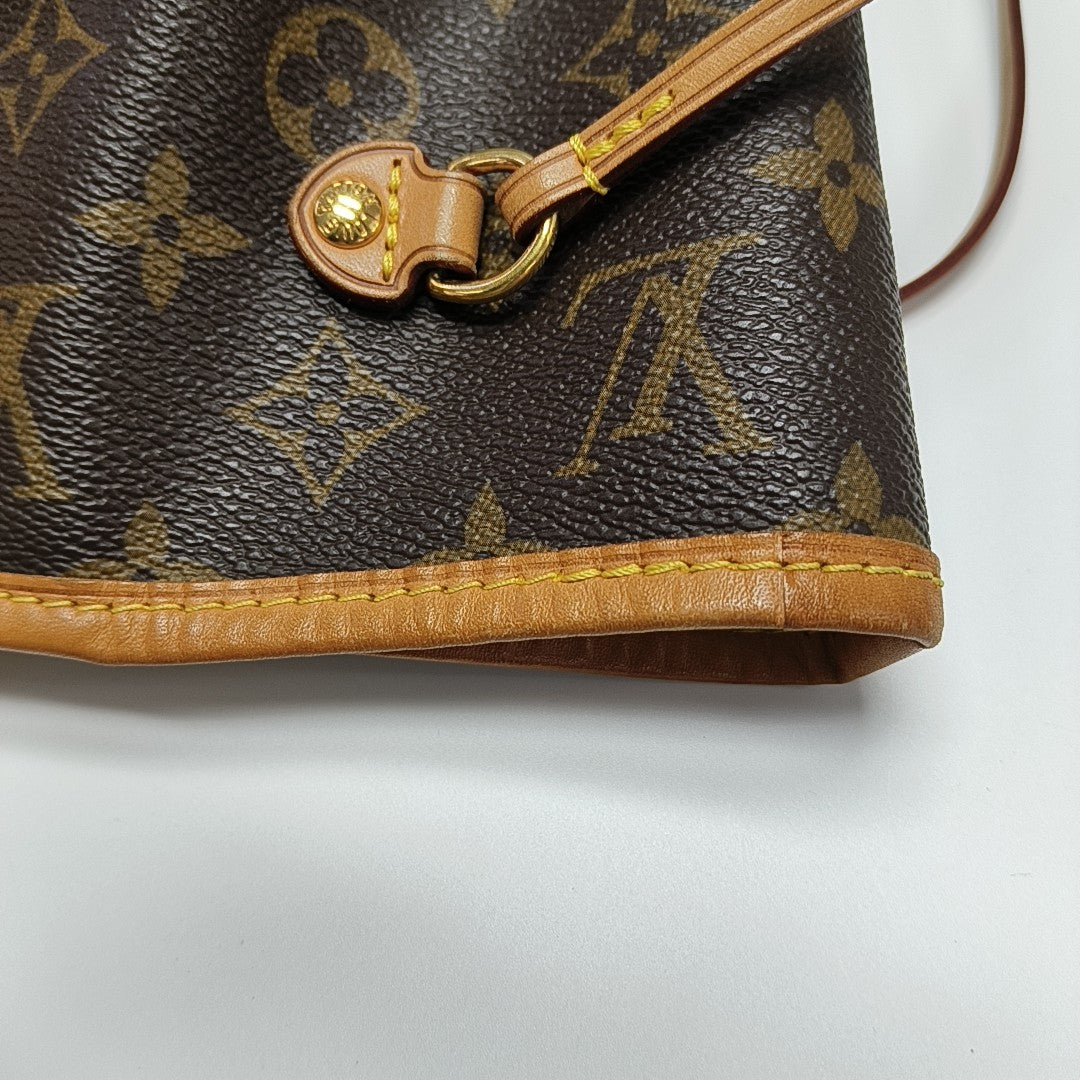 NEVERFULL MM Monogram Coated Canvas Brown