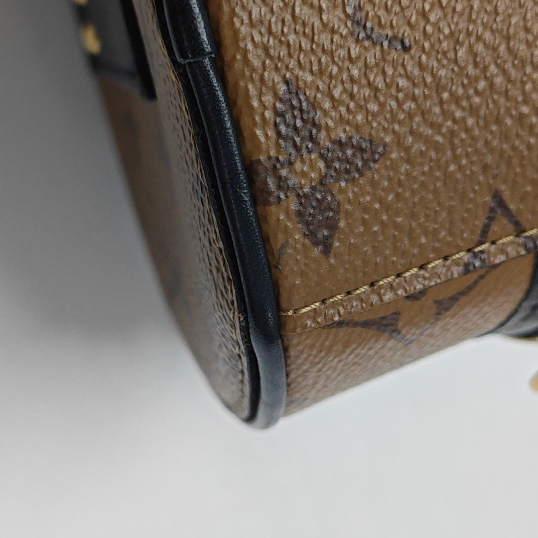 BOITE CHAPEAU Mini Monogram Coated Canvas Brown