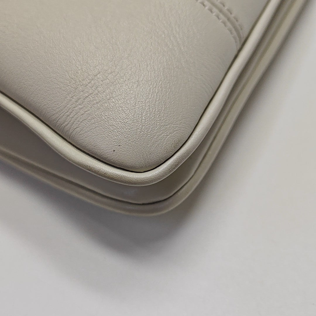 Calfskin Shoulder Bag White