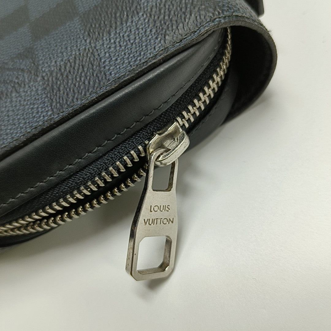 ZIPPY Extra Large Damier Coated Canvas Blue Wallet