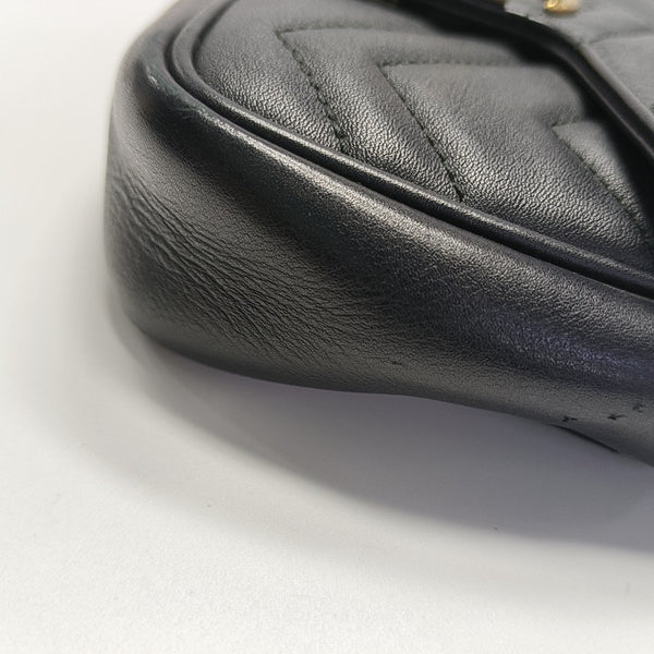 GG Marmont Mini Quilted Calfskin Black