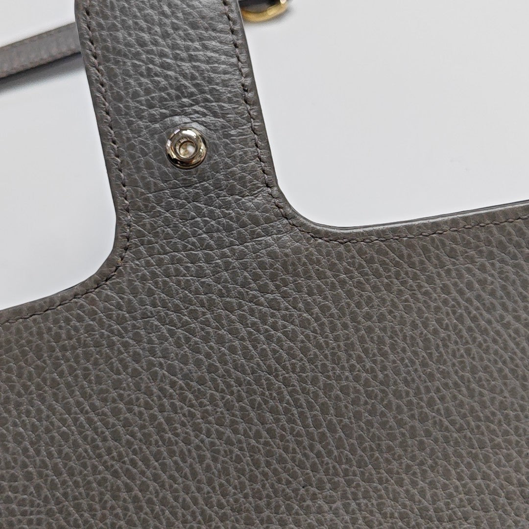 Interlocking G Small Calfskin Gray