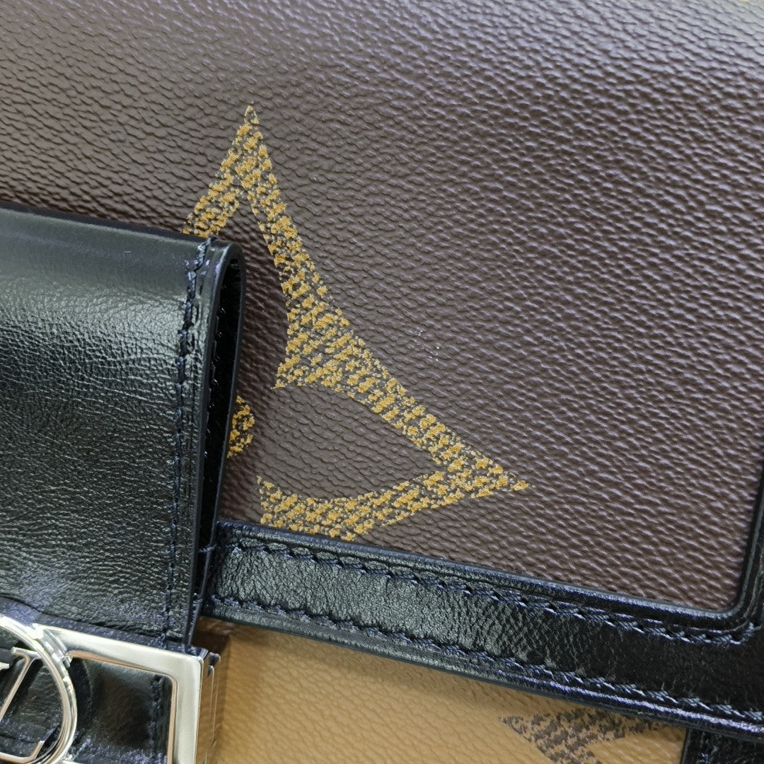 DAUPHINE MM Monogram Coated Canvas Brown