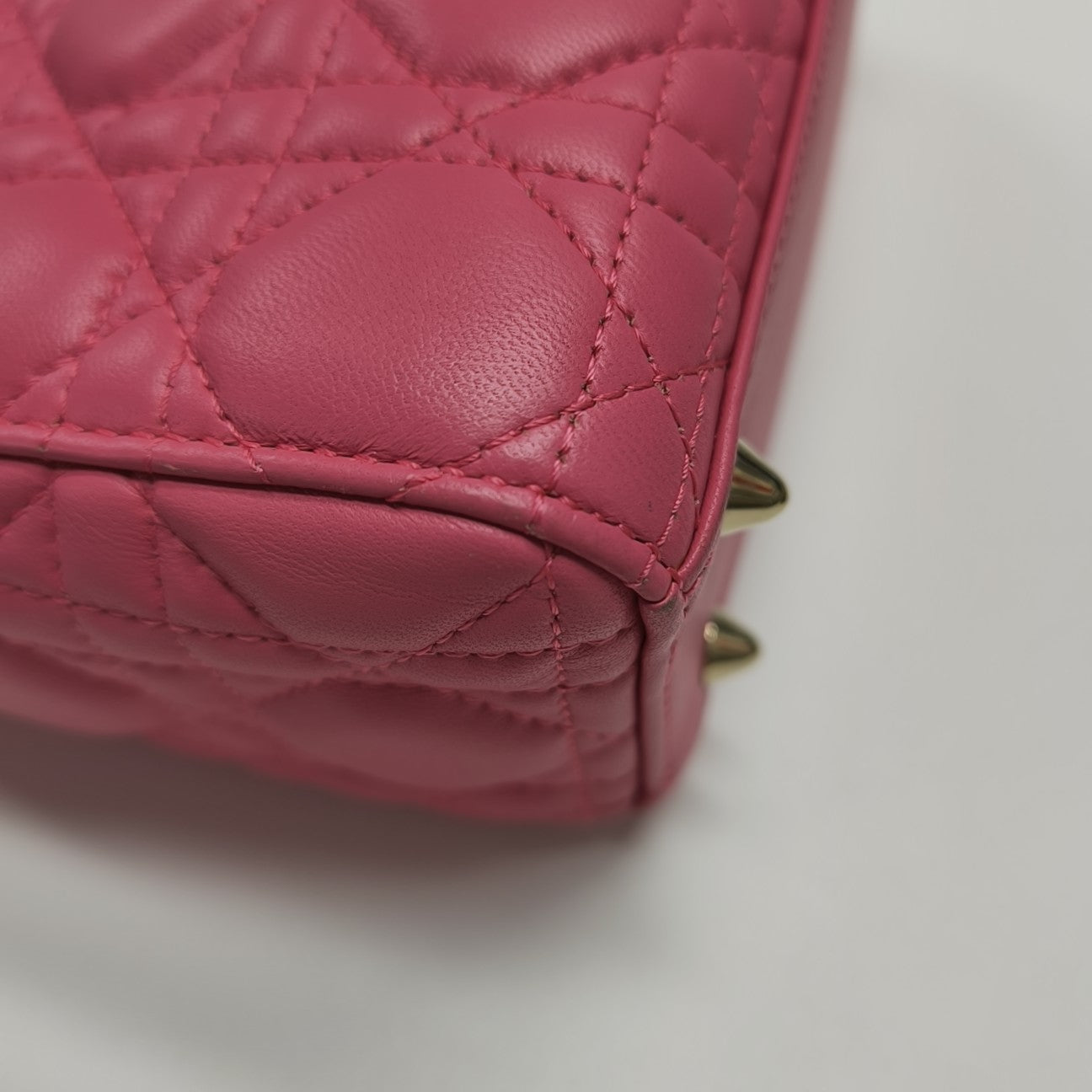Lady Dior Small Cannage Lambskin Red