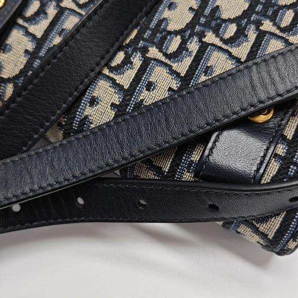 Saddle Mini Oblique Canvas Blue