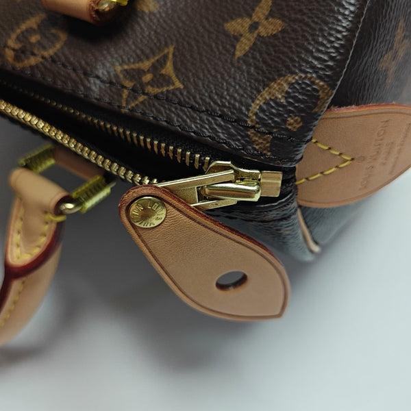 SPEEDY 25 Monogram Coated Canvas Brown