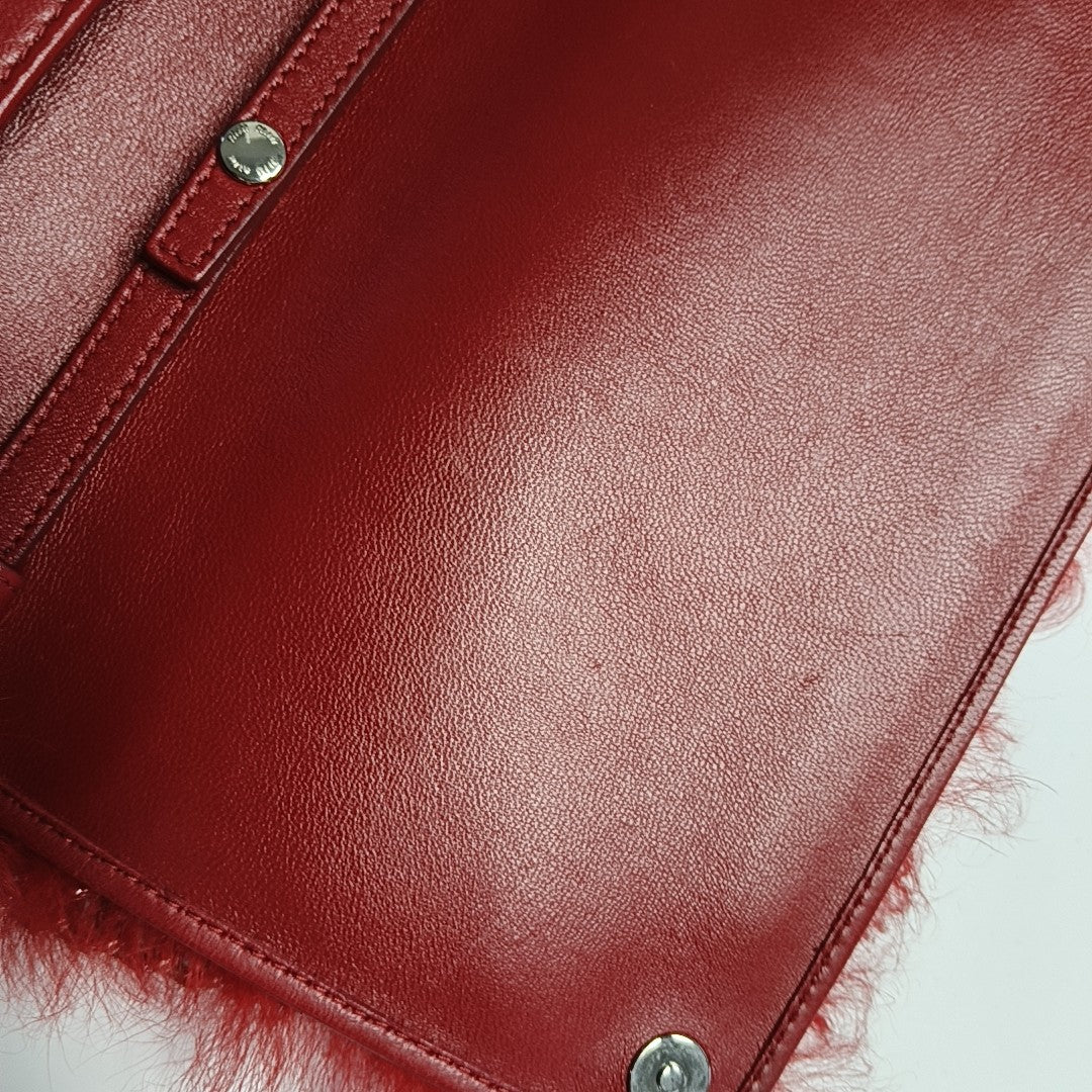 Fabric Shoulder Bag Red