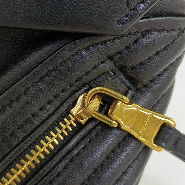 Dahlia Quilted Lambskin Black