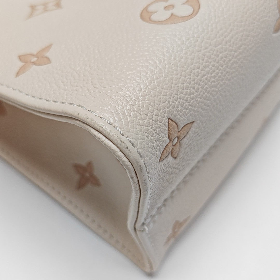 ONTHEGO PM Monogram Calfskin Beige