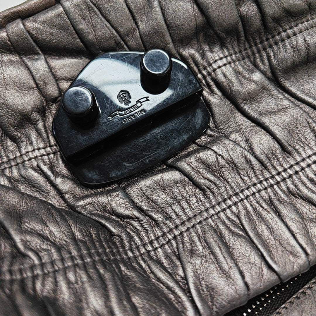 Quilted Lambskin Shoulder Bag Gray