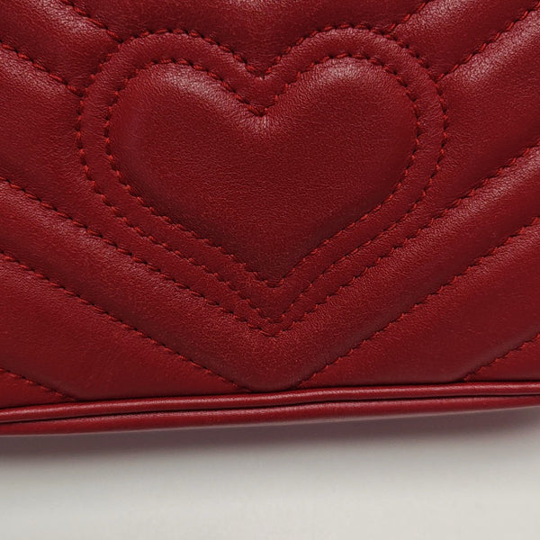 GG Marmont Mini Quilted Calfskin Red