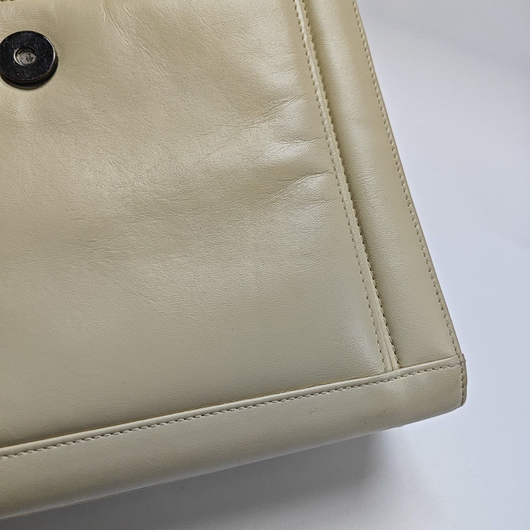 Calfskin Top Handle Bag Beige