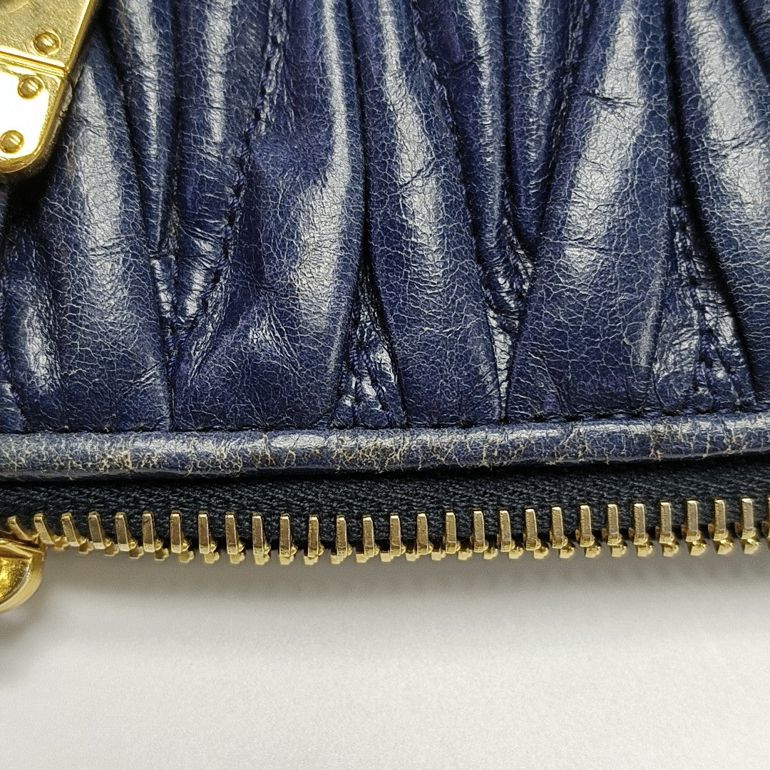 Quilted Lambskin Shoulder Bag Blue