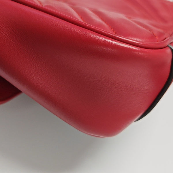 GG Marmont Small Quilted Calfskin Red