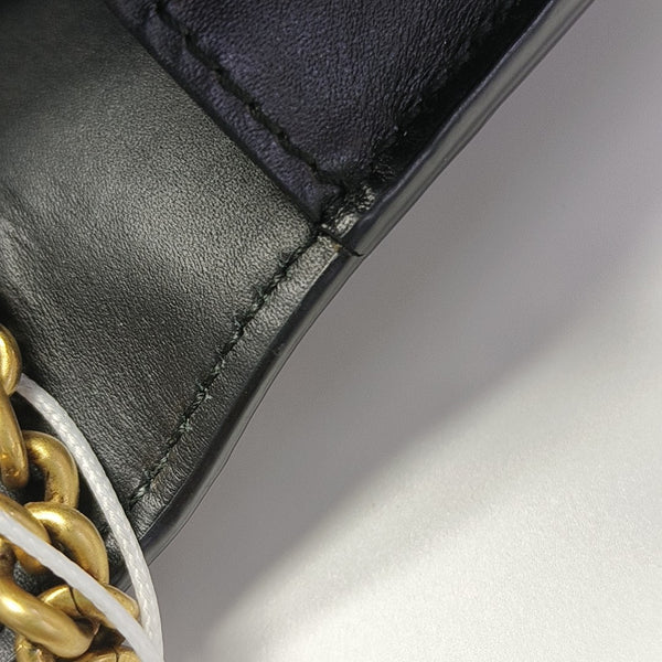 Monogram Calfskin Shoulder Bag Black