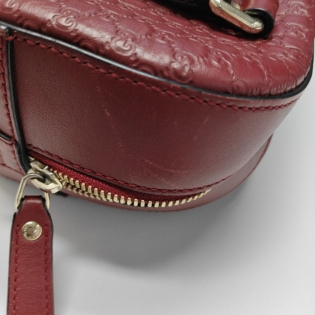 Ligne Shima Monogram Calfskin Red