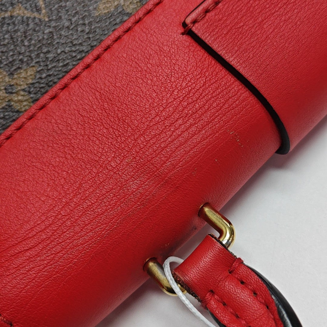 LOCKY BB Monogram Coated Canvas Red