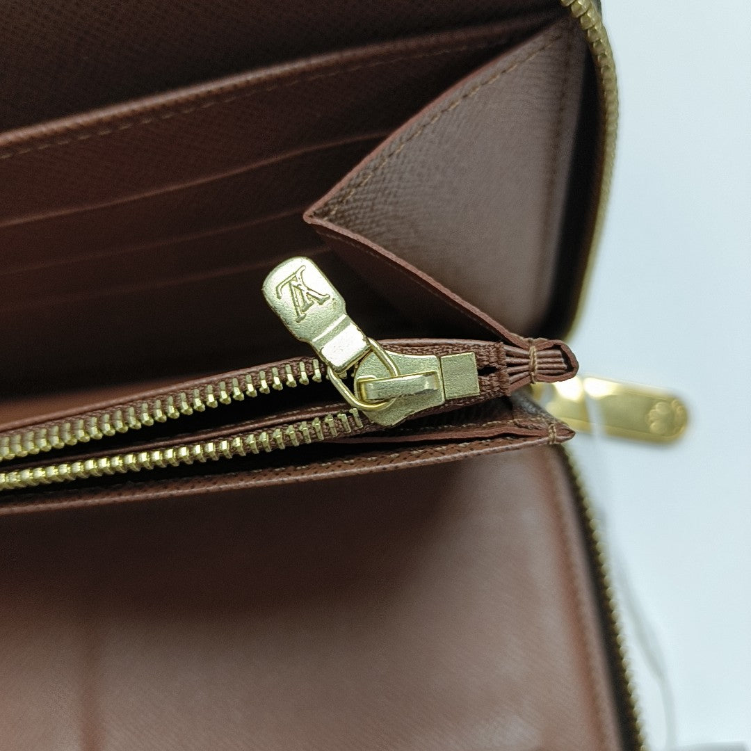 ZIPPY Monogram Coated Canvas Brown Wallet