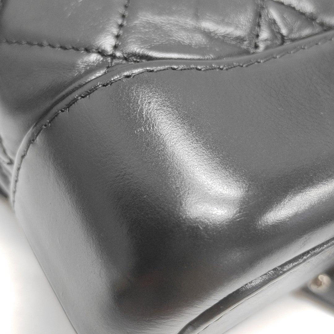 GABRIELLE Small Quilted Calfskin Black