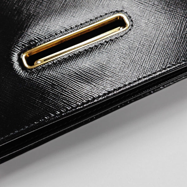 Saffiano Calfskin Shoulder Bag Black