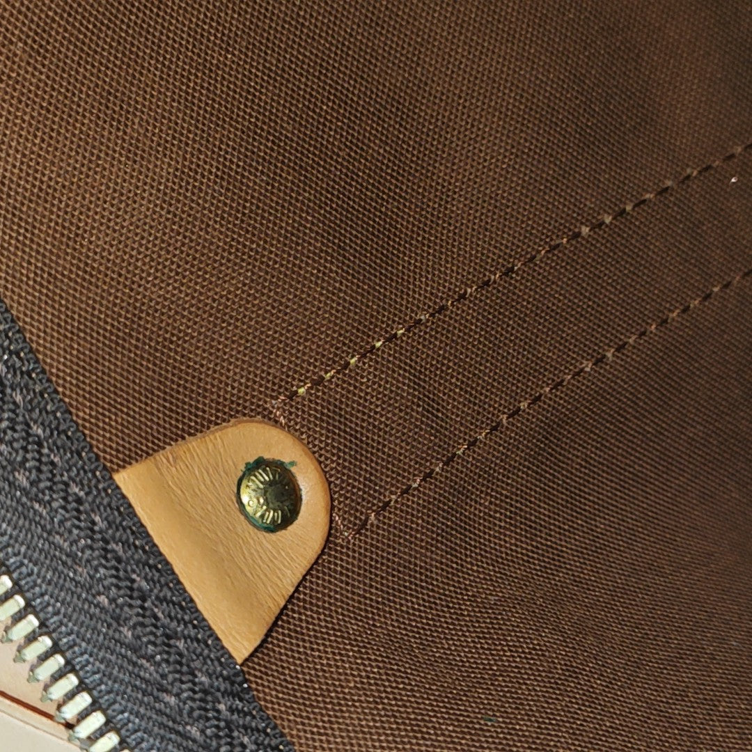 KEEPALL 45 Monogram Coated Canvas Brown