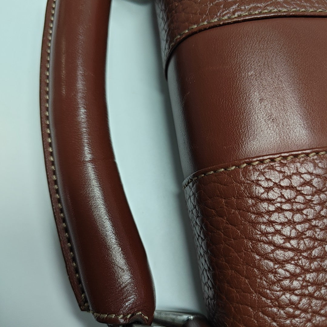 Calfskin Shoulder Bag Brown