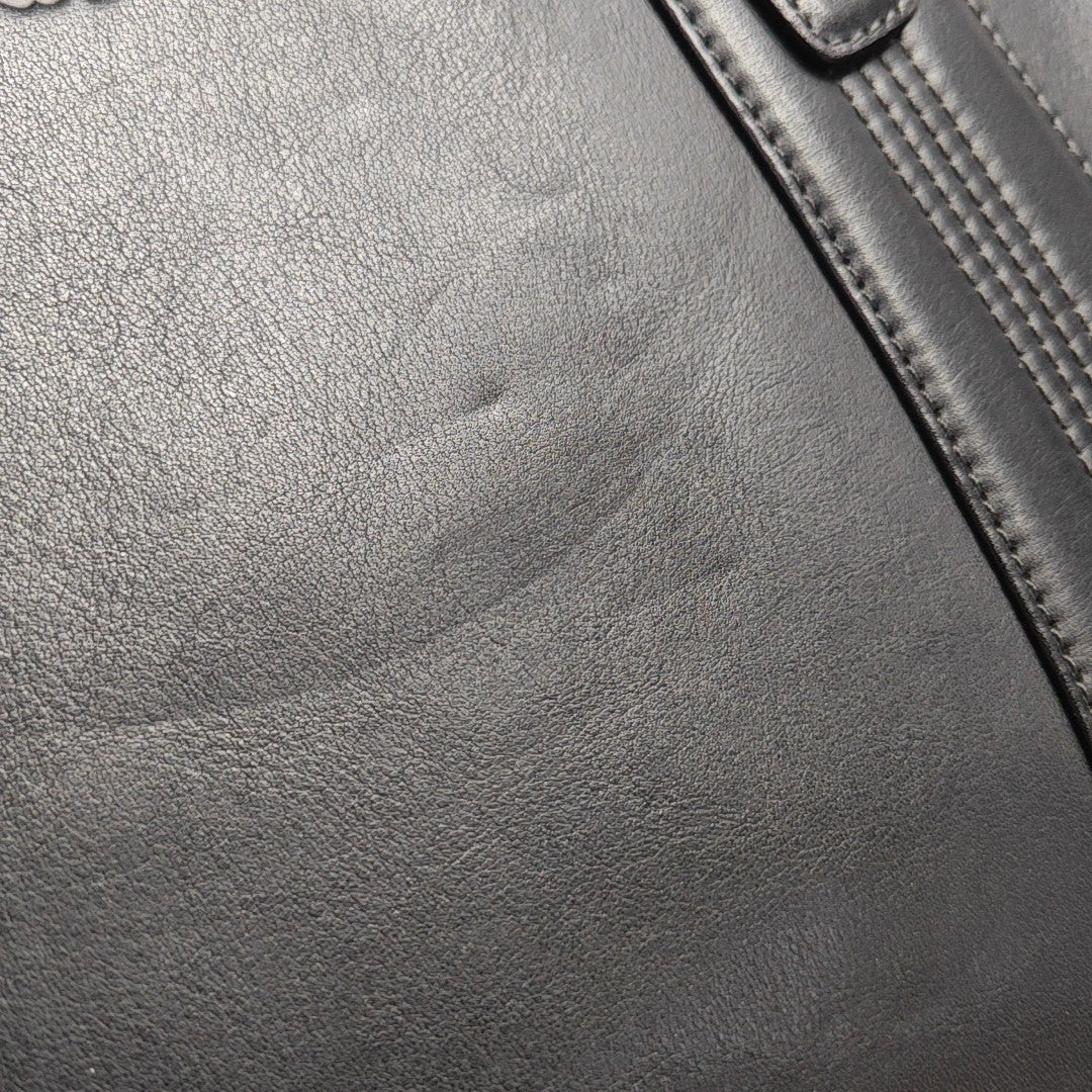 Calfskin Top Handle Bag Black