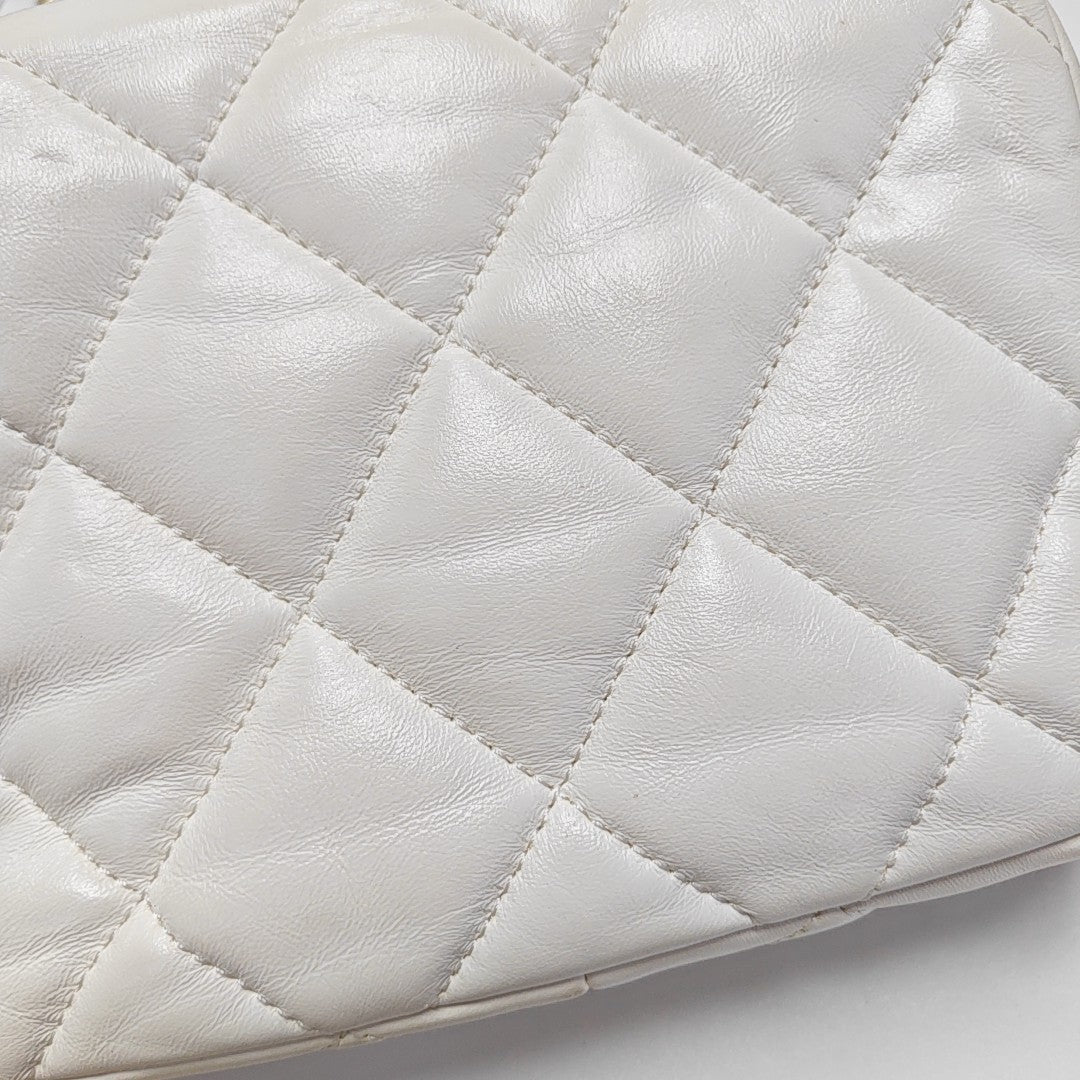 Quilted Lambskin White