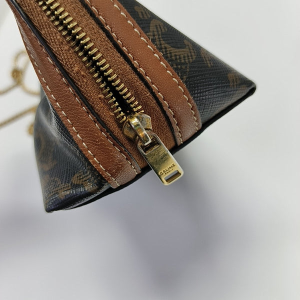TRIOMPHE CANVAS Mini Coated Canvas Brown