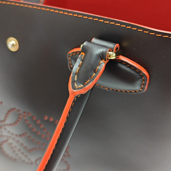 Monogram Calfskin Tote Bag Brown