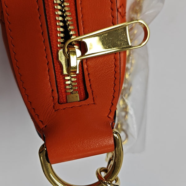 Calfskin Top Handle Bag Orange