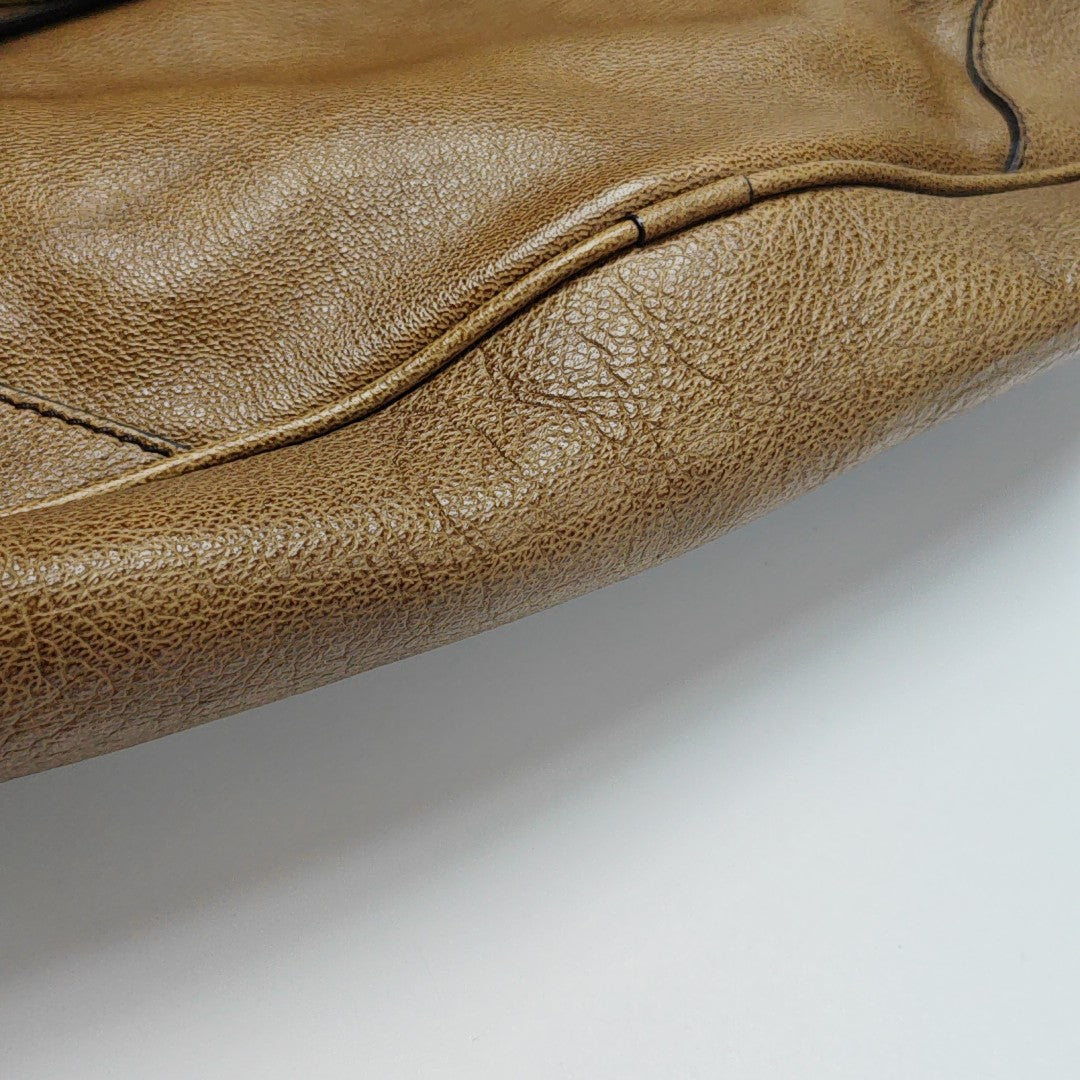 Calfskin Shoulder Bag Brown