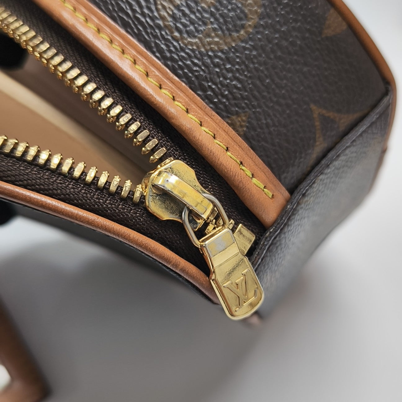 BOITE CHAPEAU Mini Monogram Coated Canvas Brown