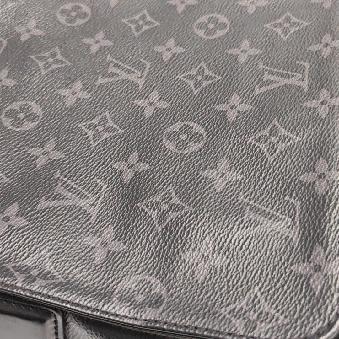 DISTRICT PM Monogram Coated Canvas Black