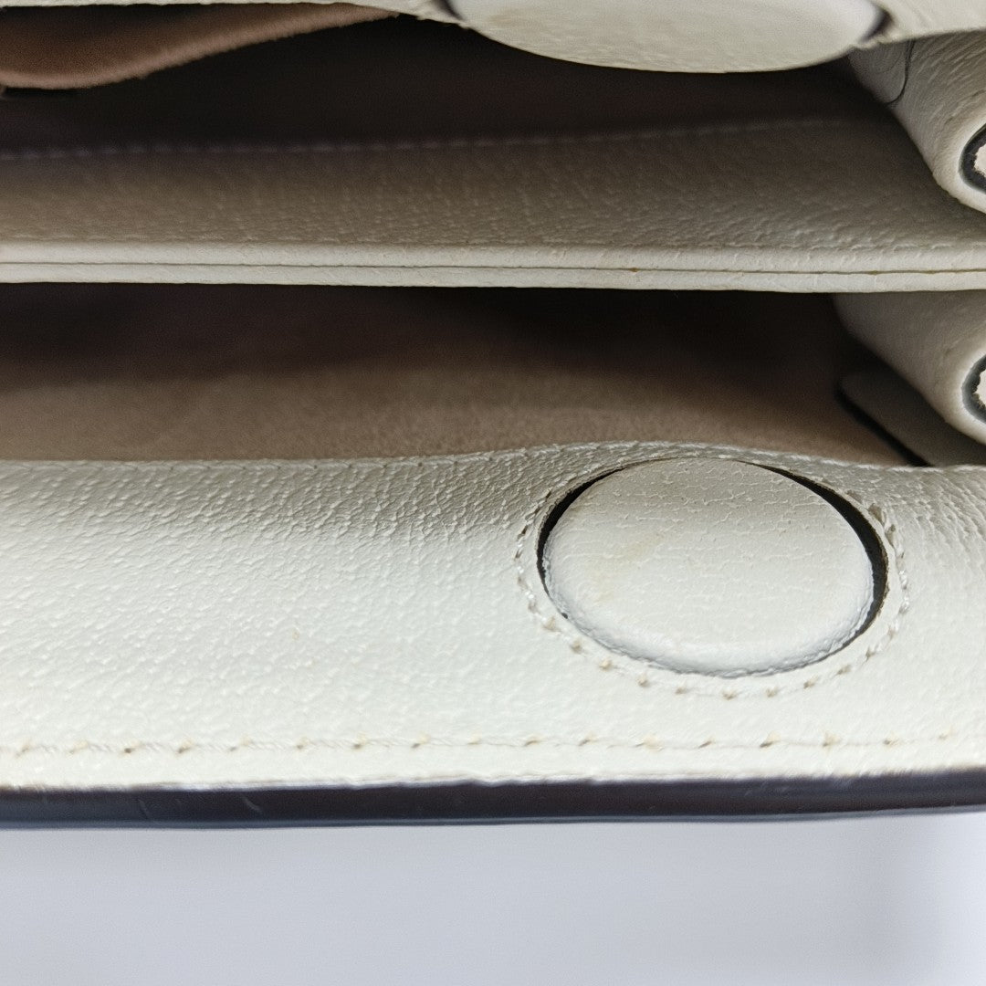 Ophidia Small Calfskin White