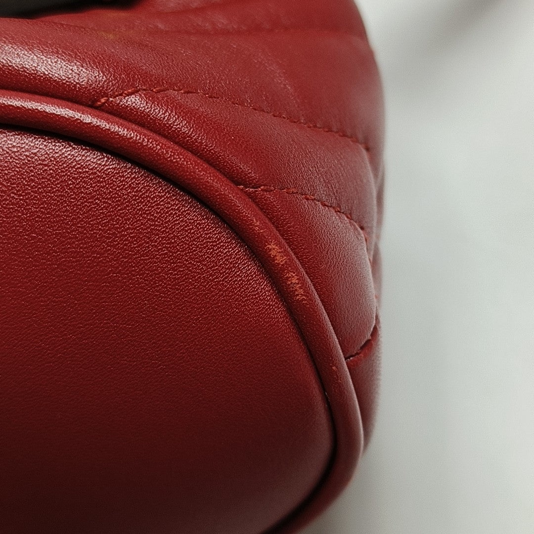 GG Marmont Super Mini Quilted Calfskin Red
