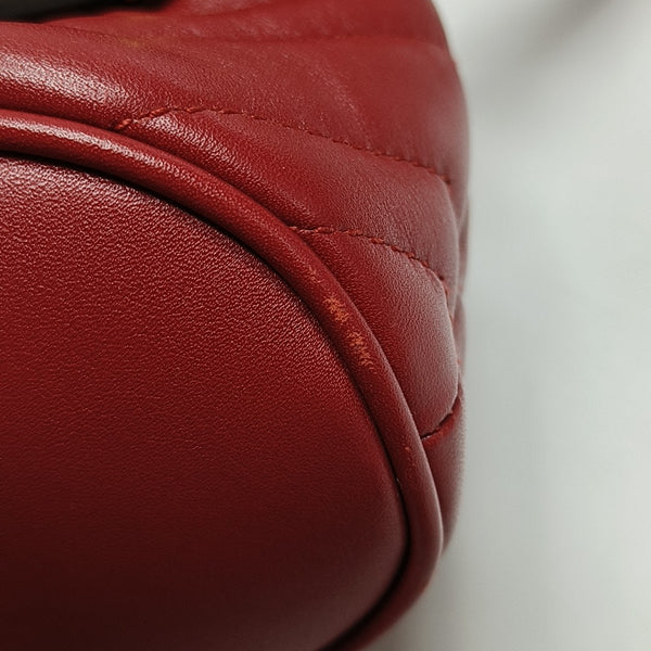 GG Marmont Super Mini Quilted Calfskin Red