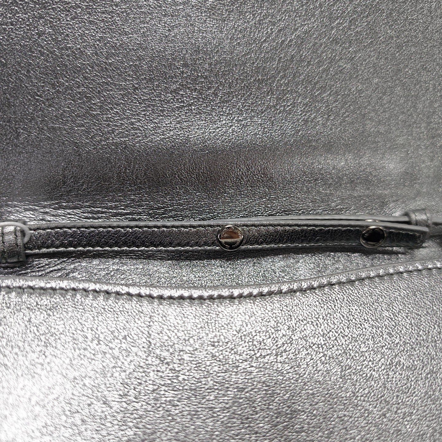 Quilted Lambskin Shoulder Bag Silver